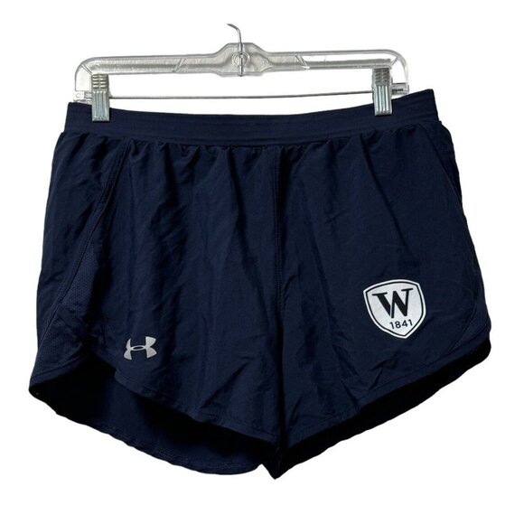 Under Armour Heat Gear Loose‎ Shorts Women’s Size Med Blue Running Sporty Active - Picture 1 of 14